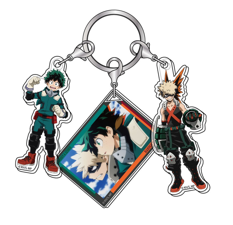 My Hero Academia: 3 Charm Key Chain - Midoriya Izuku & Bakugo Katsuki image 1