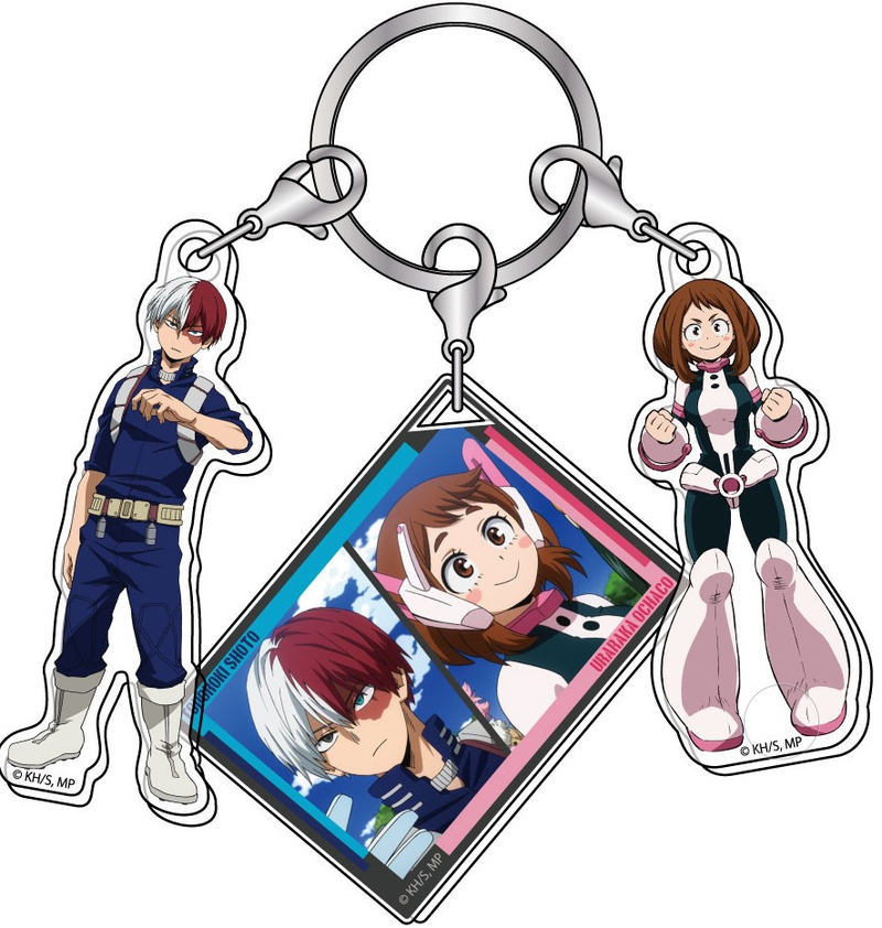 My Hero Academia: 3 Charm Key Chain - Todoroki Shoto & Uraraka Ochaco