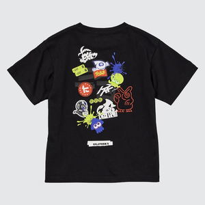 UT Splatoon 3 Graffiti Kids Graphic T-Shirt (Black | Size 100cm)_