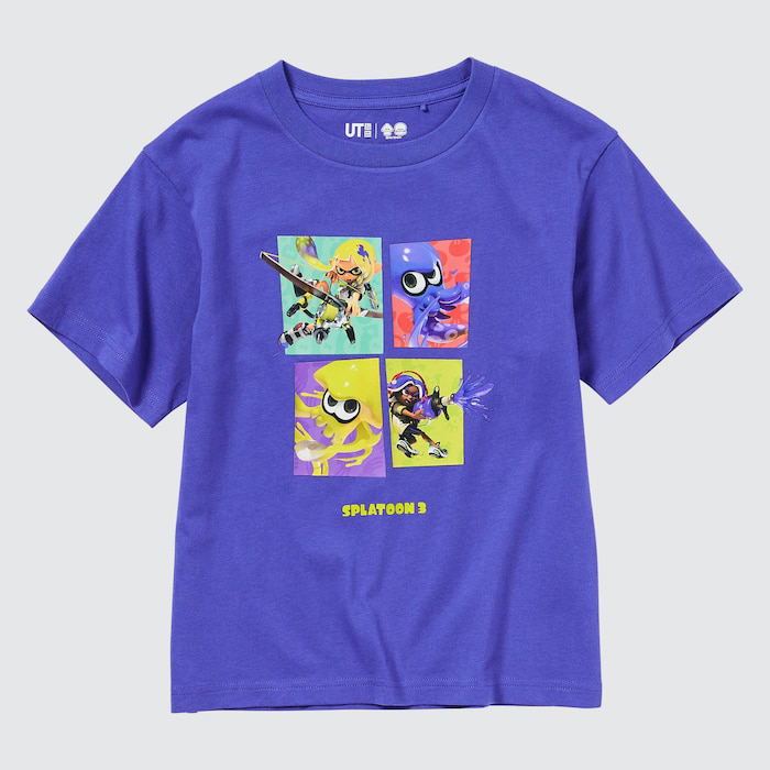UT Splatoon 3 Inkling vs Octoling Kids Graphic T-Shirt (Blue | Size 150cm) image 1
