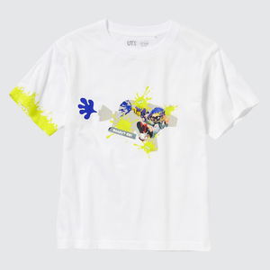 UT Splatoon 3 Octoling Kids Graphic T-Shirt (White | Size 110cm)_