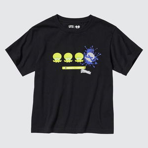 UT Splatoon 3 Squids Kids T-Shirt (Black | Size 160cm)_