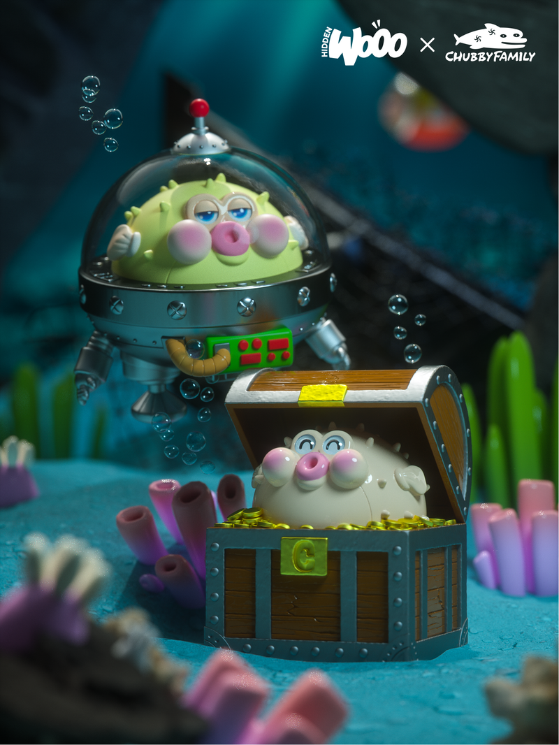 Hidden Wooo x Chubby Family Chubbypopo Ocean Series Tradition ver. (Set of 9 pieces) image 3