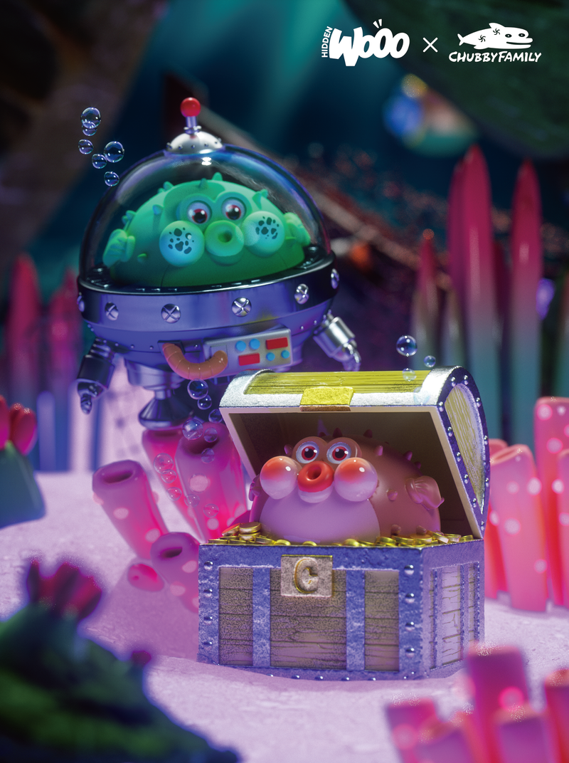 Hidden Wooo x Chubby Family Chubbypopo Ocean Series Origin Ver