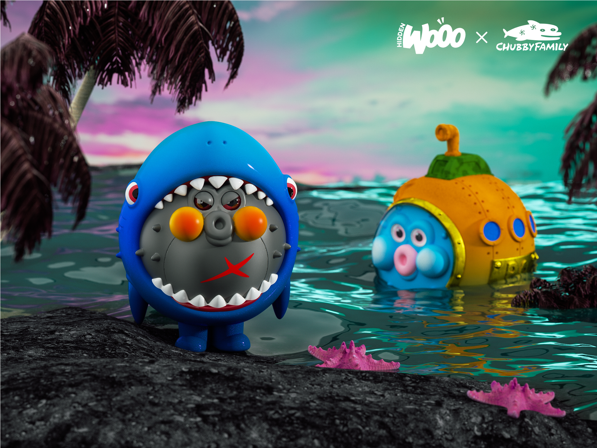 Hidden Wooo x Chubby Family Chubbypopo Ocean Series Origin Ver