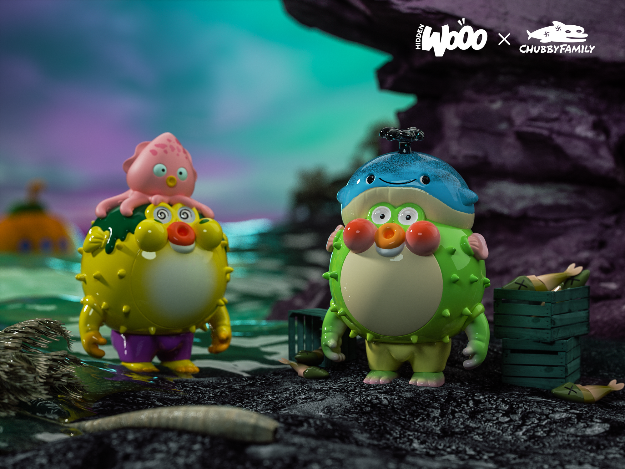 Hidden Wooo x Chubby Family Chubbypopo Ocean Series Origin Ver
