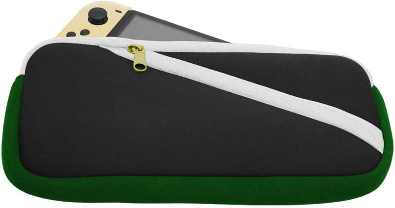 Slim Soft Pouch for Nintendo Switch (Black Green x White) image 2