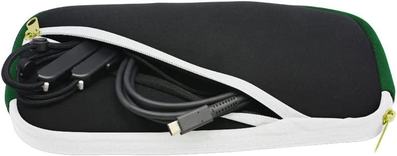 Slim Soft Pouch for Nintendo Switch (Black Green x White) image 3