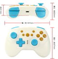 Wireless Battle Pad Turbo Pro for Nintendo Switch (Off White x Sky Blue) thumbnail 3