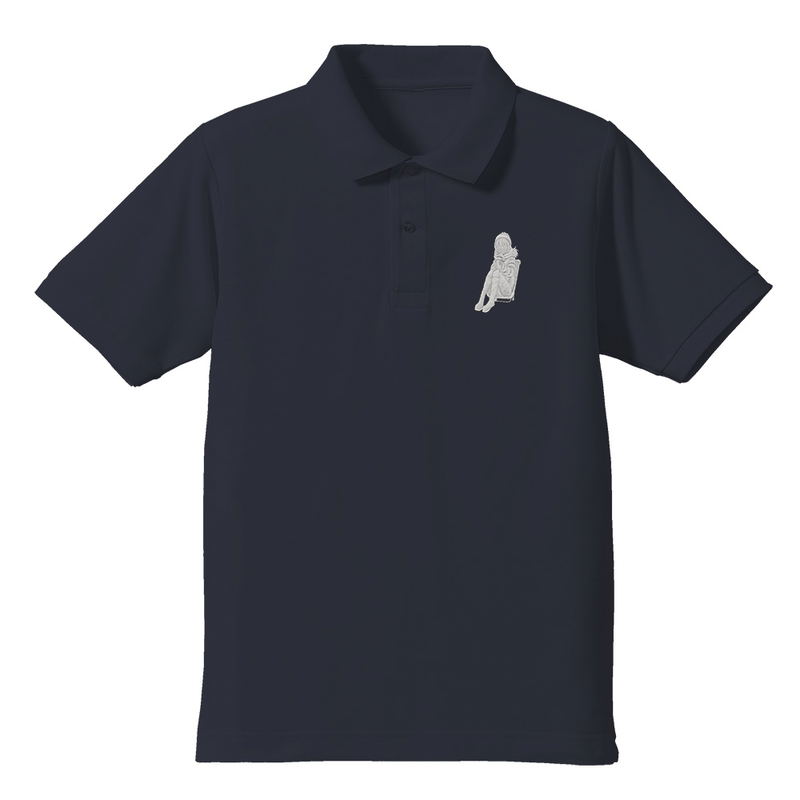 Yuru Camp Embroidery Polo Shirt (Navy | Size L) image 1
