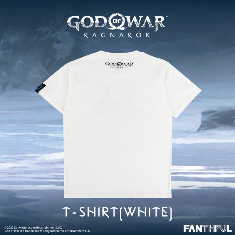 God of War Ragnarok - The Bear and The Wolf T-Shirt (White | Size L) image 2