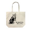 Doomsday with My Dog - No Master No Life Large Tote Bag (Natural) thumbnail 1