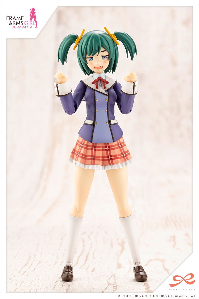 Sousai Shojo Teien x Frame Arms Girl 1/10 Scale Plastic Model Kit: Kotobuki Bukiko Wakaba Girls' High School Winter Clothes image 6