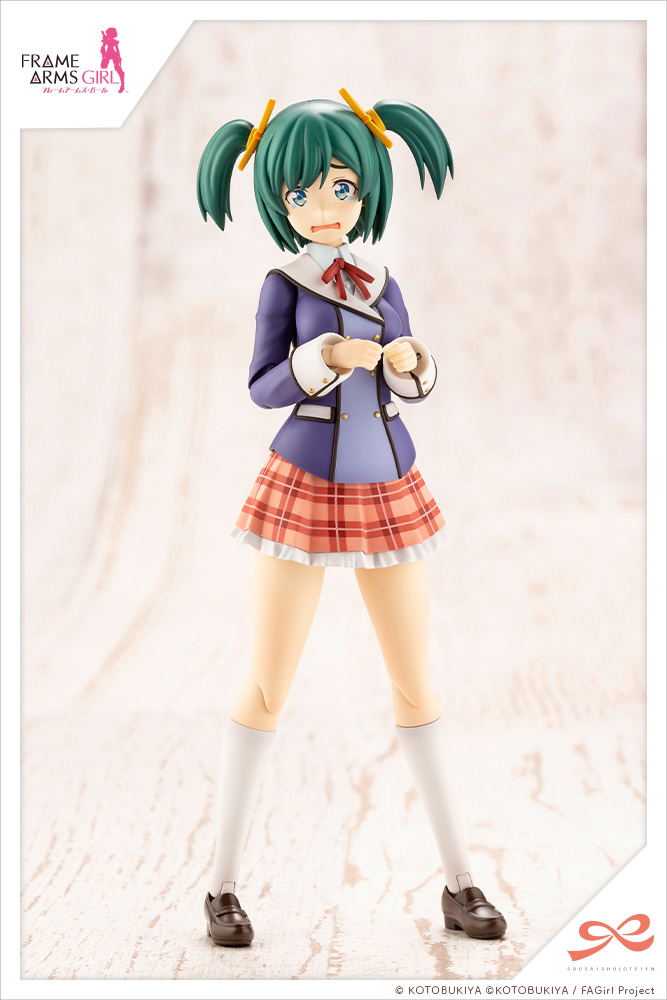 Sousai Shojo Teien x Frame Arms Girl 1/10 Scale Plastic Model Kit: Kotobuki Bukiko Wakaba Girls' High School Winter Clothes image 7
