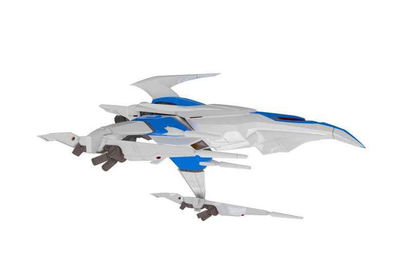 Darius 1/144 Scale Plastic Model Kit: Silver Hawk 3F-1B Space Fighter 2P Color image 1