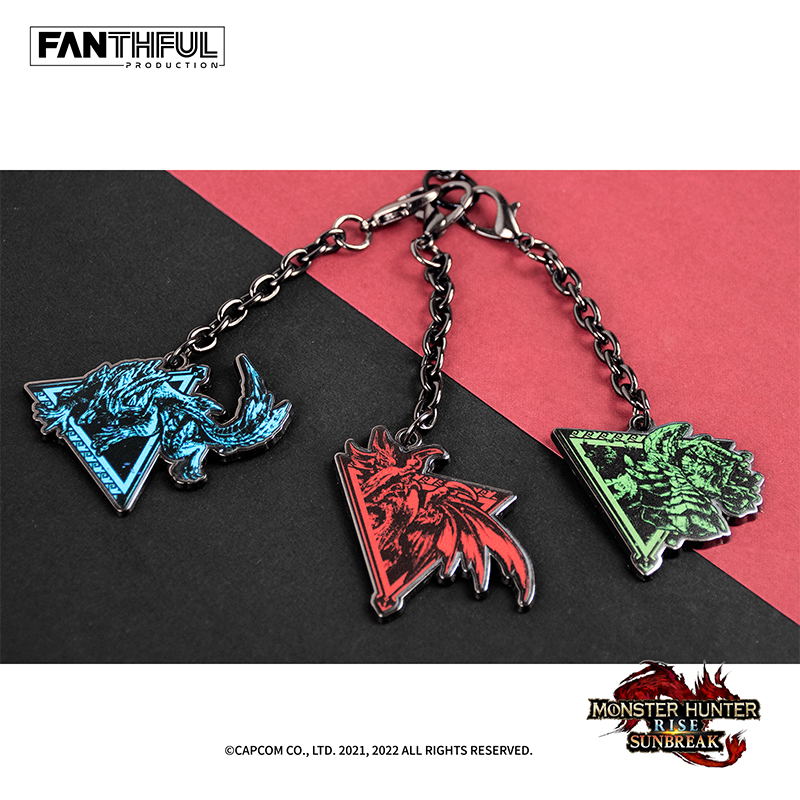 Monster Hunter Rise: Sunbreak Metal Keychain: Monsters image 3