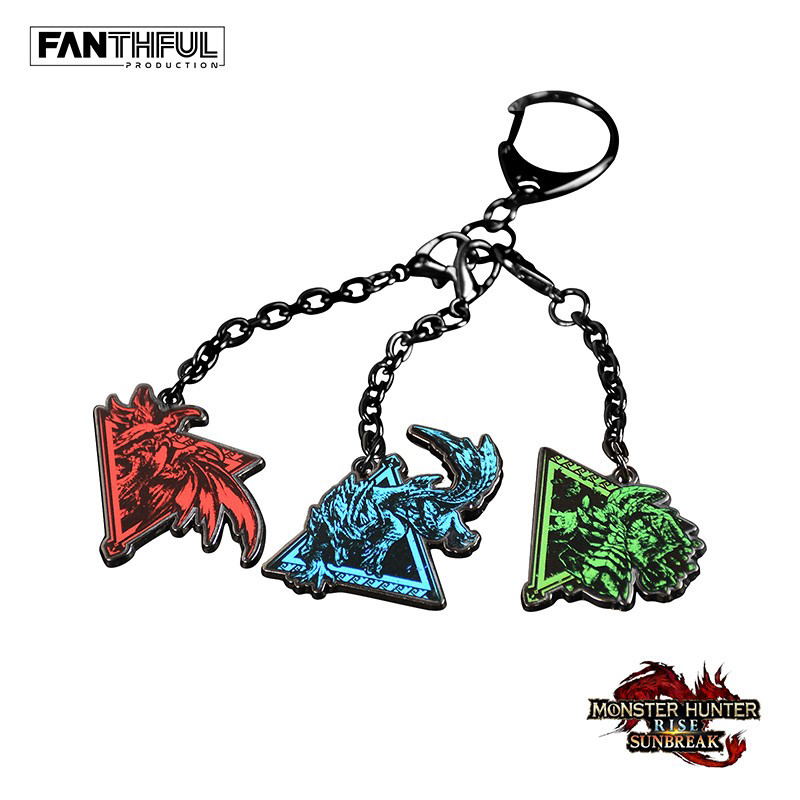 Monster Hunter Rise: Sunbreak Metal Keychain: Monsters image 1