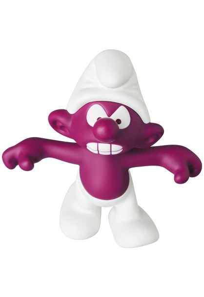 Ultra Detail Figure The Smurfs Series 1 Angry Smurf Purple image 1