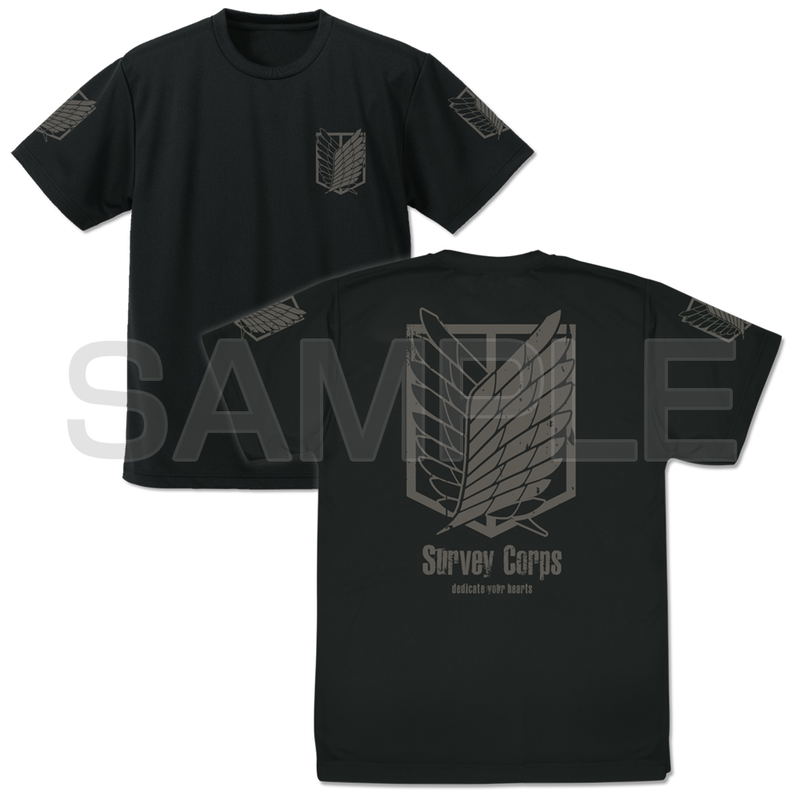 Attack On Titan: Survey Corps Dry T-shirt (Black | Size M) image 3