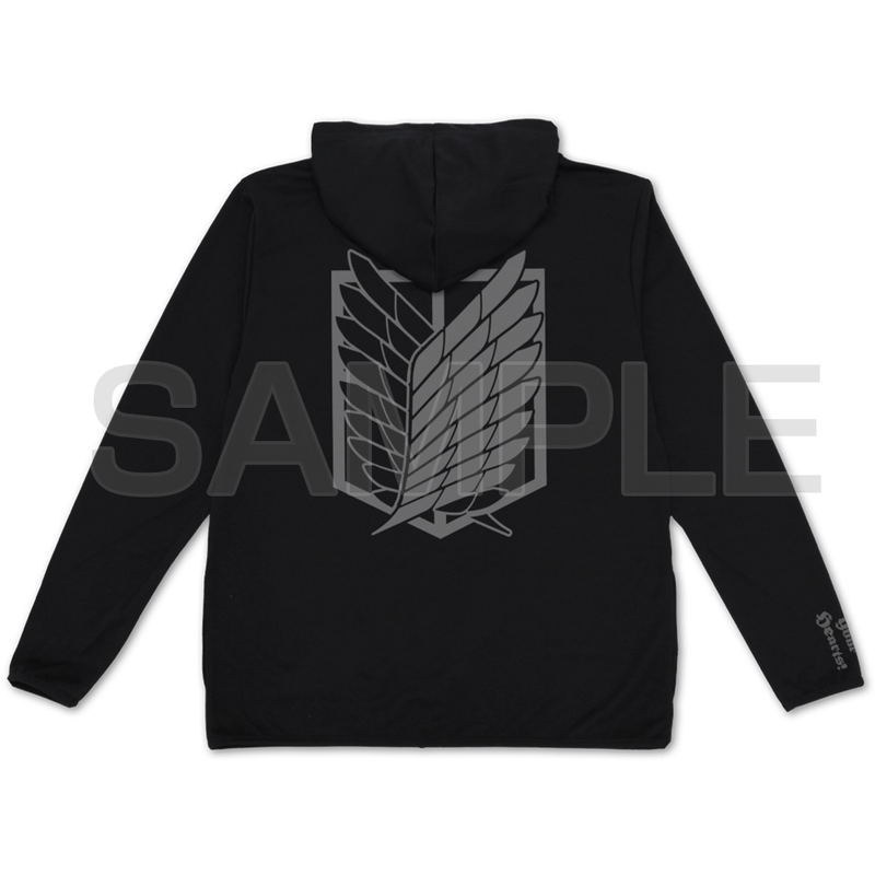 Attack On Titan Survey Corps Thin Dry Hoodie (Black | Size XL) image 1