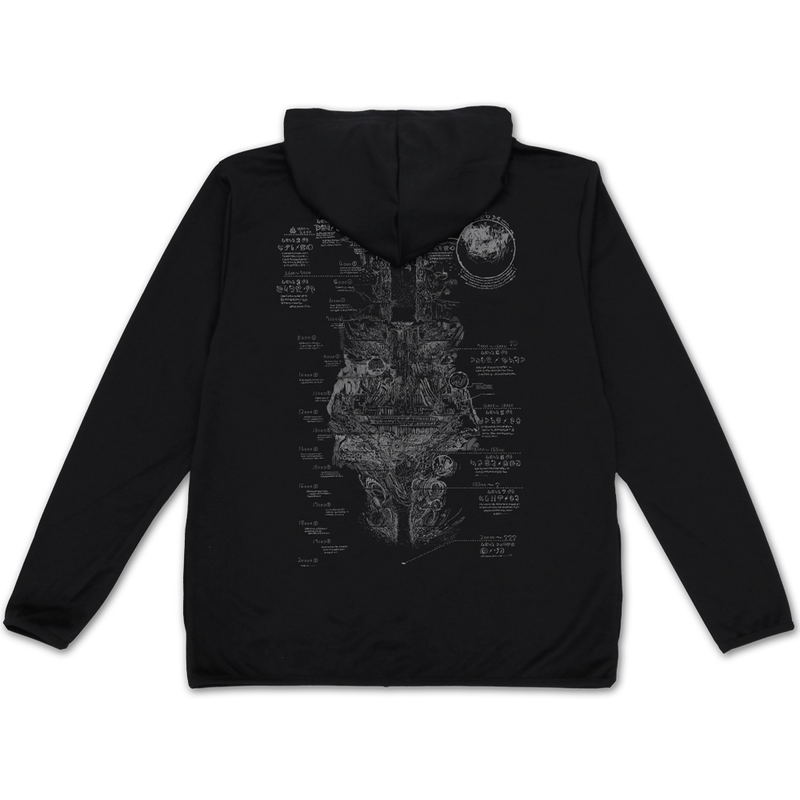 Made in Abyss Rising Sun's Golden Village Abyss Map Thin Dry Hoodie (Black | Size M) image 1