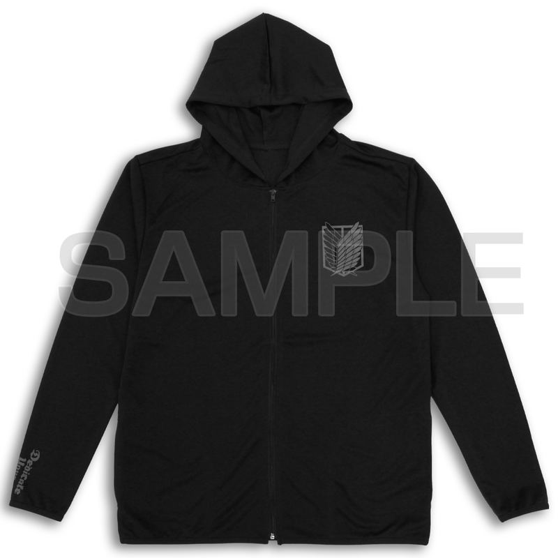 Attack On Titan Survey Corps Thin Dry Hoodie (Black | Size M) image 2