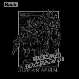 Mobile Suit Gundam Witch of Mercury: Gundam Aerial Thin Dry Hoodie (Black | Size S)