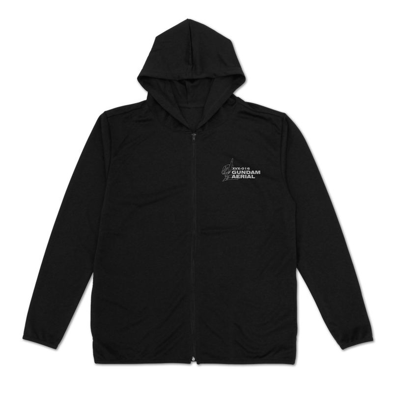 Mobile Suit Gundam Witch of Mercury: Gundam Aerial Thin Dry Hoodie (Black | Size M) image 2