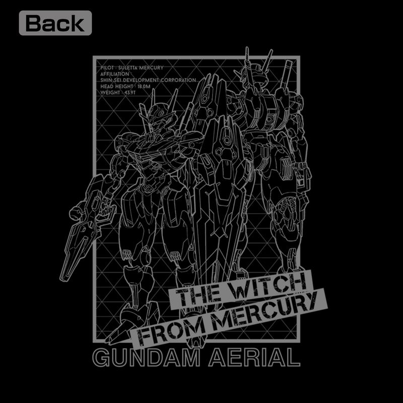 Mobile Suit Gundam Witch of Mercury: Gundam Aerial Thin Dry Hoodie (Black | Size XL) image 3