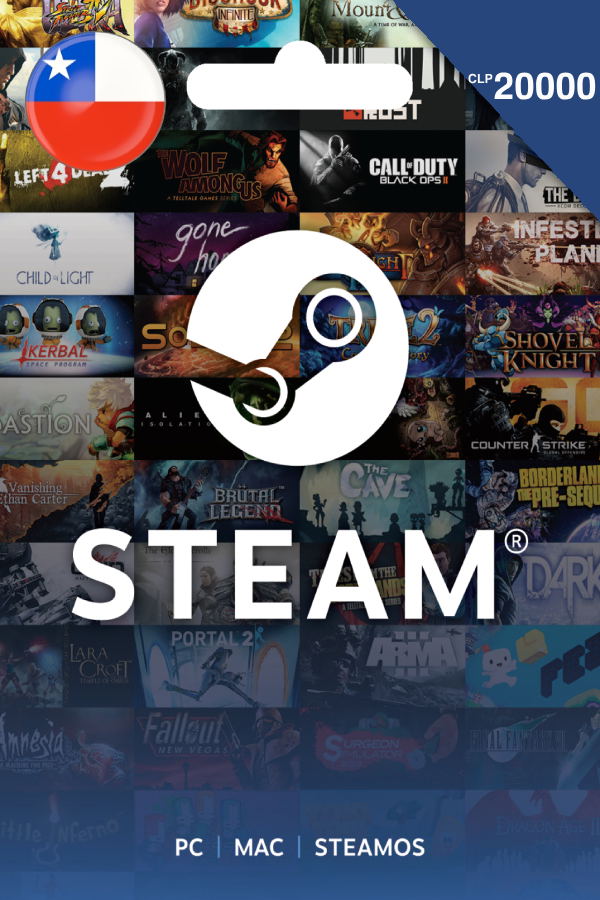 Steam Gift Card (CLP 20000 | For Chile Currency Only) <span class="ext" style="background-color: #2a475e; color: #FFFFFF;">STEAM</span> <span class="ext ext_digital">digital</span> image 1