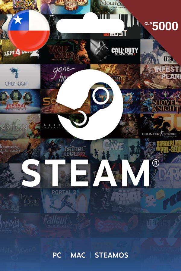 Steam Gift Card (CLP 5000 | For Chile Currency Only) STEAM digital — Import Game Deal