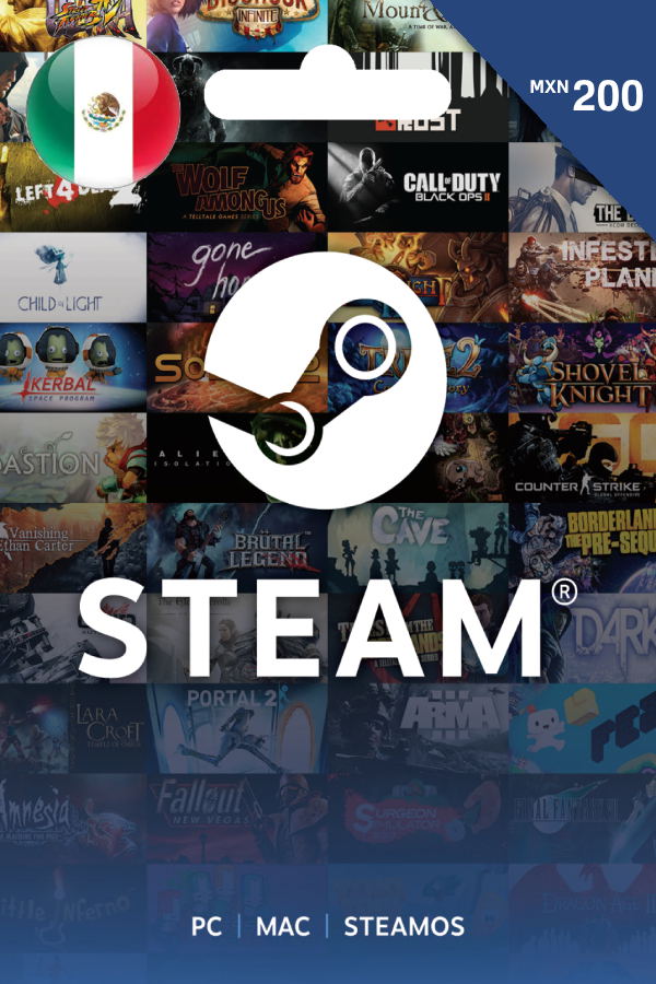 Steam Gift Card MXN 200 For MXN Currency Only STEAM Digital steam-gift-card-mxn-200-for-mxn-currency-only-steam-digital