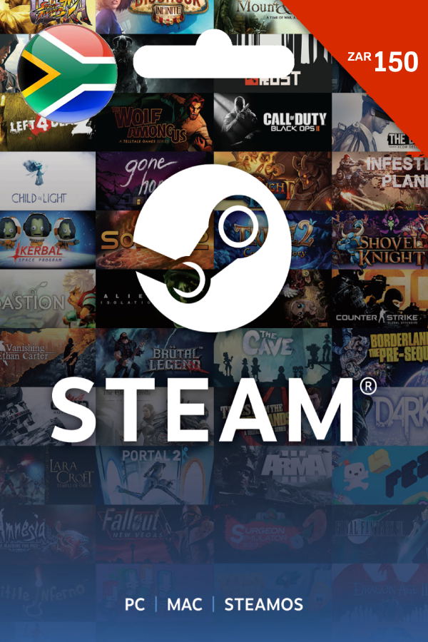 Steam Gift Card (ZAR 150 | For South Africa Currency Only) STEAM digital — Import Game Deal