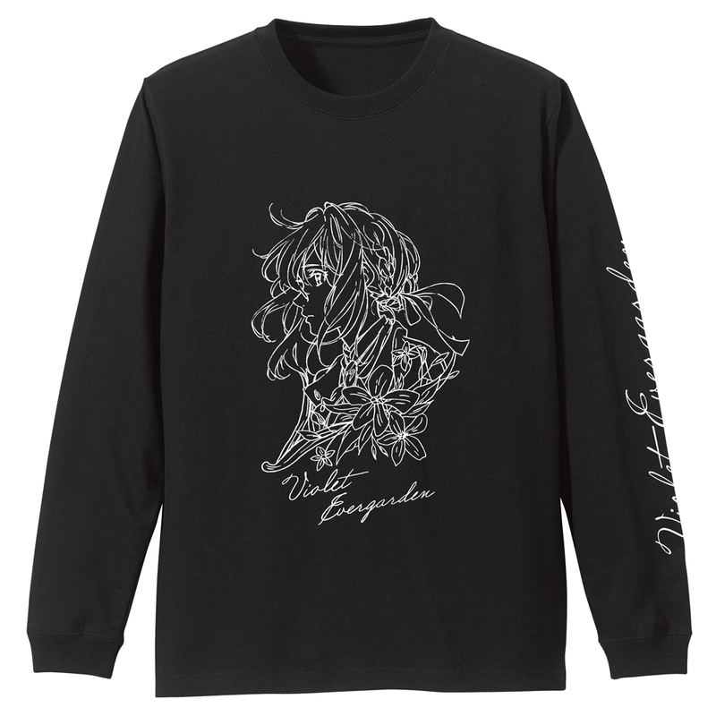 Violet Evergarden - Violet Illustration Art Long Sleeve T-Shirt (Black | Size L) image 1