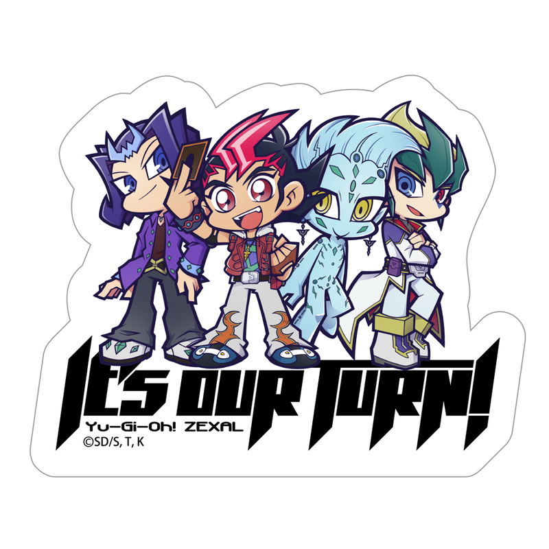 Yu-Gi-Oh! Zexal - Yuma & Astral & Ryouga & Kaito Our Turn! Deformed Mini Sticker image 1