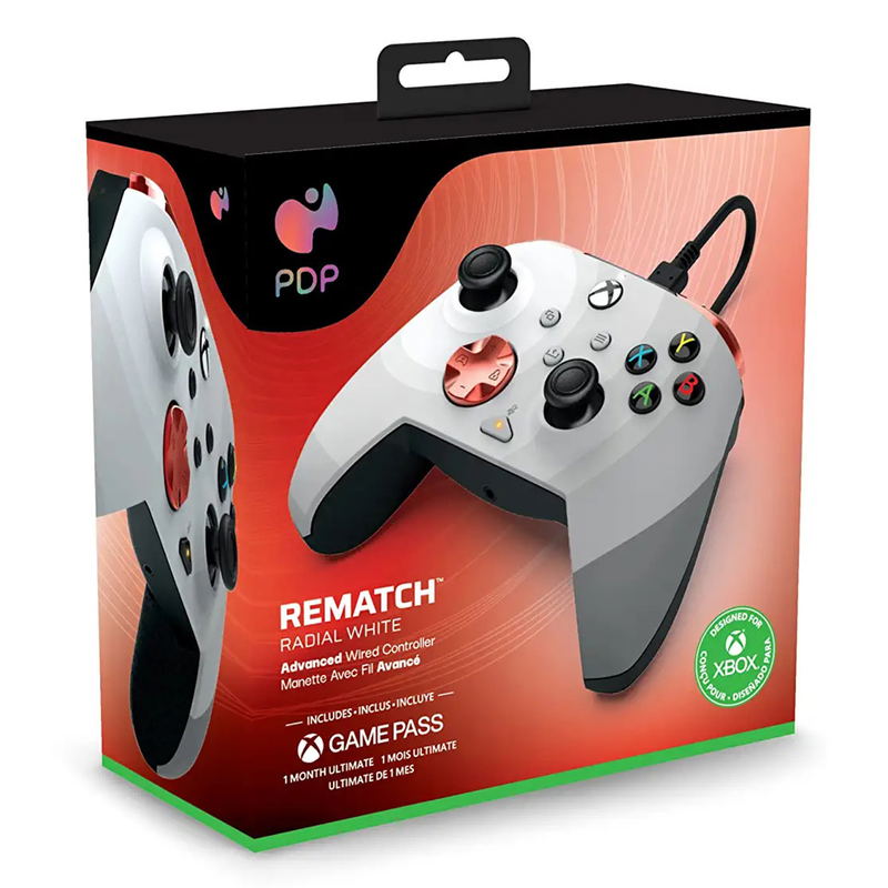 PDP Rematch Advanced Wired Controller for Xbox Series X|S (Radial White) image 1