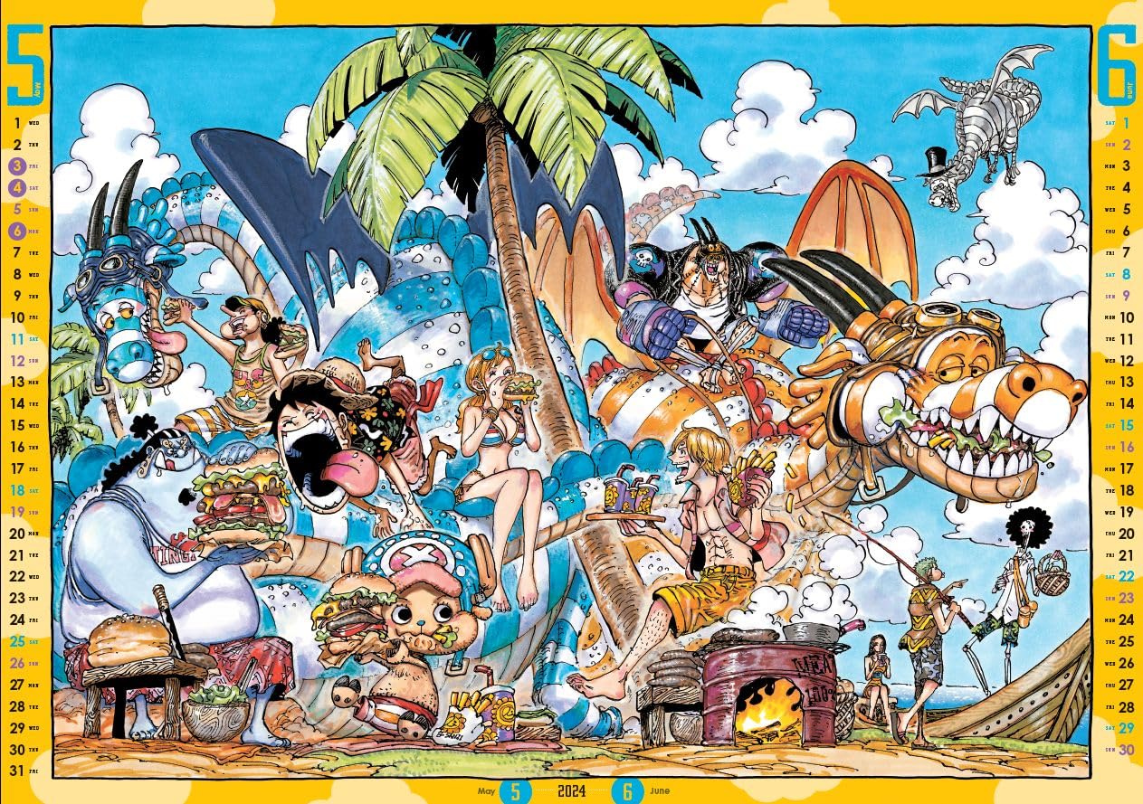One Piece Comic Calendar 2024