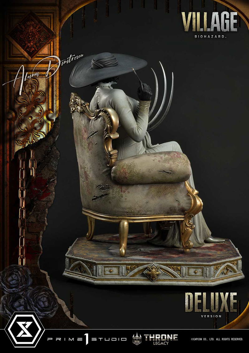 Throne Legacy Resident Evil Village 1/4 Scale Statue: Alcina Dimitrescu Deluxe Version image 12