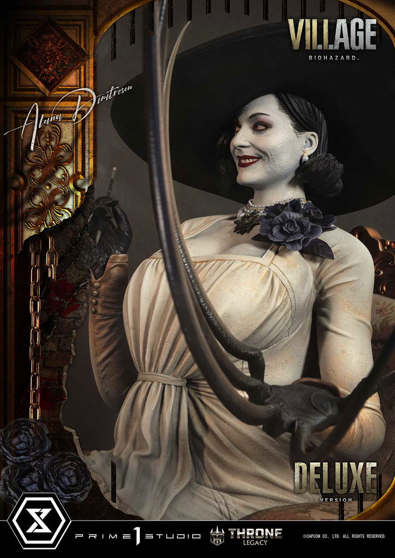 Throne Legacy Resident Evil Village 1/4 Scale Statue: Alcina Dimitrescu Deluxe Version image 1