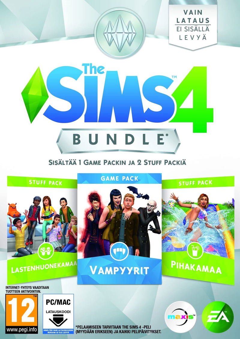 The Sims 4 Bundle Pack 7 (Vampires / Kid's Room Stuff / Backyard Stuff) [Code in a box] (Finland Cover) image 1