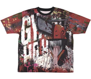 Chainsaw Man Double-sided Full Graphic T-shirt (Size L)_