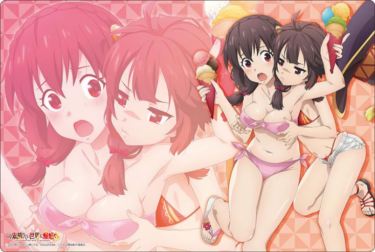 Bushiroad Rubber Mat Collection V2 Vol. 933 Kono Subarashii Sekai Ni Bakuen Wo! Yunyun & Megumin image 1