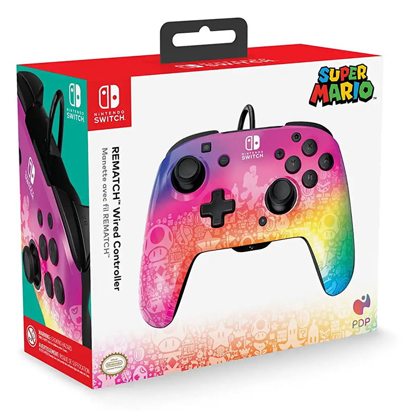 PDP Rematch Wired Controller for Nintendo Switch (Star Spectrum) image 1