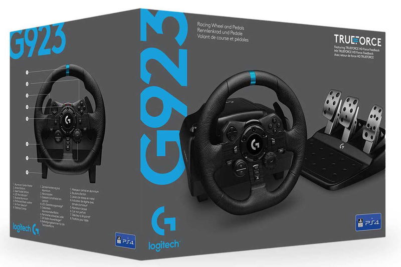 Logitech G923 Racing Wheel and Pedals for PS5 / PS4 / PC for 