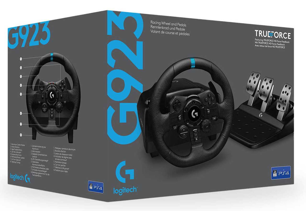 Logitech G923 Racing Wheel and Pedals for PS5 / PS4 / PC for 