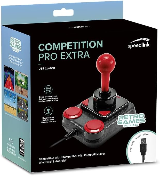 Speedlink COMPETITION PRO EXTRA USB Joystick (Black/Red) - PC image 1