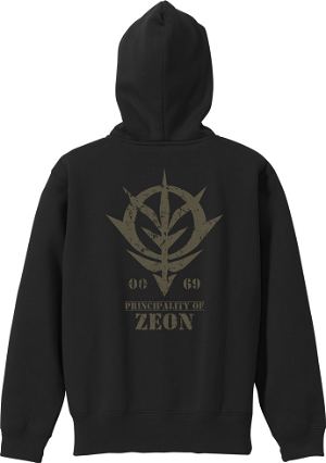 Mobile Suit Gundam Principality Of Zeon Zip Hoodie Vintage Ver. (Black | Size S)