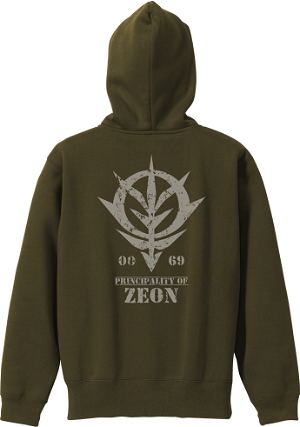 Mobile Suit Gundam Principality Of Zeon Zip Hoodie Vintage Ver. (Moss | Size L)