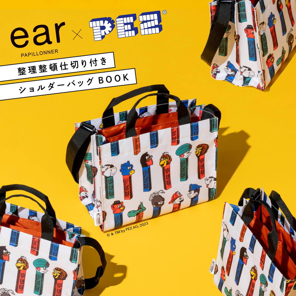 Ear Papilloner × Pez Shoulder Bag With Organized Partition Book