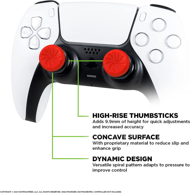 KontrolFreek Inferno Performance Grips for PS5 (Red) image 4